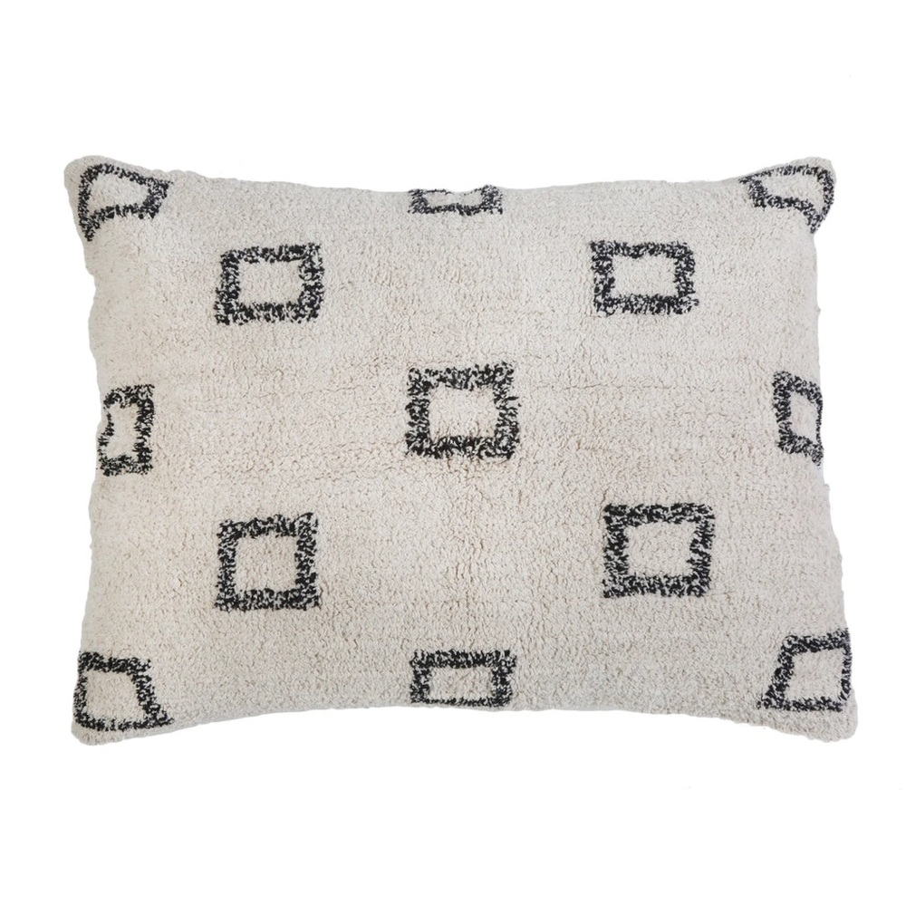 Pom Pom at Home Big Pillow Insert & Bowie Ivory & Grey Hand Woven Case 28” X 36” - Picture 4 of 5